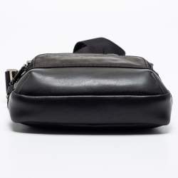 Pre Owned TUMI Black Leather Alpha Bravo Barstow Messenger Bag