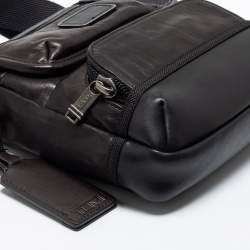Pre Owned TUMI Black Leather Alpha Bravo Barstow Messenger Bag
