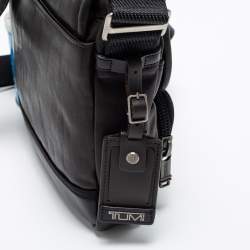 Pre Owned TUMI Black Leather Alpha Bravo Barstow Messenger Bag