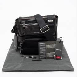 Pre Owned TUMI Black Leather Alpha Bravo Barstow Messenger Bag