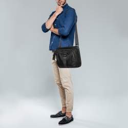 Pre Owned TUMI Black Nylon Alpha Bravo Jackson Crossbody Bag