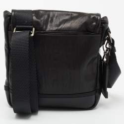 Pre Owned Tumi Dark Brown Leather Alpha Bravo Barstow Crossbody Bag