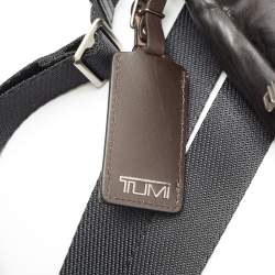 Pre Owned Tumi Dark Brown Leather Alpha Bravo Barstow Crossbody Bag