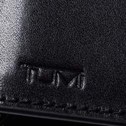 Pre Owned Tumi Black Leather Global Vertical Flip Coin Wallet