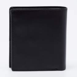Pre Owned Tumi Black Leather Global Vertical Flip Coin Wallet