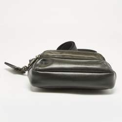 Tumi Dark Brown/Black Leather Alpha Bravo Barstow Messenger Bag