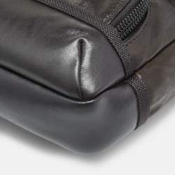 Tumi Dark Brown/Black Leather Alpha Bravo Barstow Messenger Bag