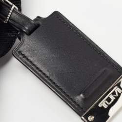 Pre Owned TUMI Navy Blue/Black Nylon and Leather Arrive Owen Crossbody Bag