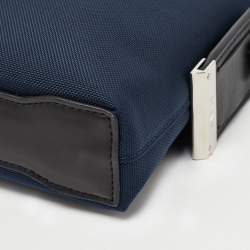 Pre Owned TUMI Navy Blue/Black Nylon and Leather Arrive Owen Crossbody Bag