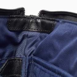 Pre Owned TUMI Navy Blue/Black Nylon and Leather Arrive Owen Crossbody Bag