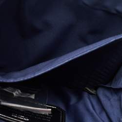 Pre Owned TUMI Navy Blue/Black Nylon and Leather Arrive Owen Crossbody Bag