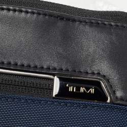 Pre Owned TUMI Navy Blue/Black Nylon and Leather Arrive Owen Crossbody Bag