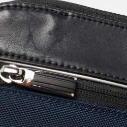 Pre Owned TUMI Navy Blue/Black Nylon and Leather Arrive Owen Crossbody Bag