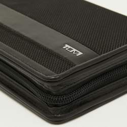 Tumi Black Nylon and Leather Travel Zip Around Wallet