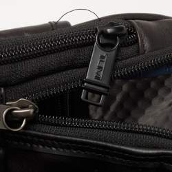 Tumi Black Leather Alpha Bravo Arnold Zip Flap Expandable Messenger Bag