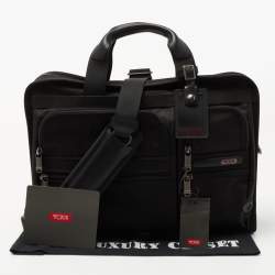 Pre Owned TUMI Black Nylon Organizer Portfolio Briefcase Bag