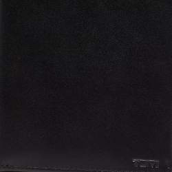 Pre Owned Tumi Black Leather Global Vertical Flip Coin Wallet