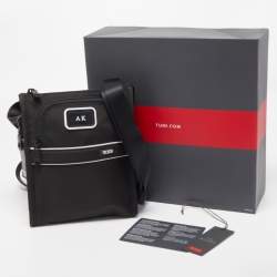 Tumi Black Nylon Alpha Pocket Messenger Bag 