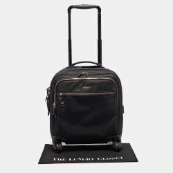 TUMI Black Nylon Compact Oxford Carry On Luggage