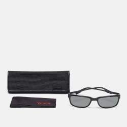 TUMI Black Polarized ZR3 Square Sunglasses