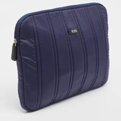 TUMI Navy Blue Stripe Nylon Laptop Sleeve 