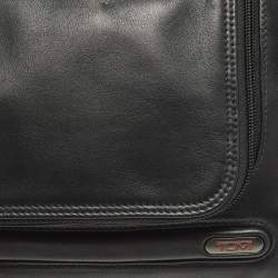 Pre Owned TUMI G4 Black Leather Hanging Trave Kit Bag