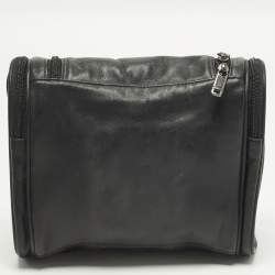 Pre Owned TUMI G4 Black Leather Hanging Trave Kit Bag