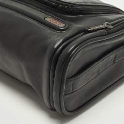 Pre Owned TUMI G4 Black Leather Hanging Trave Kit Bag