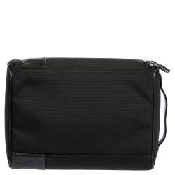 Pre Owned TUMI Black Nylon and Leather Hanging Travel Kit Wash Bag