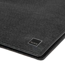 Pre Owned Tumi Black Textured Leather Passport Case