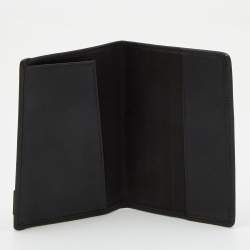 Pre Owned Tumi Black Nylon and Leather Bifold Passport Holder