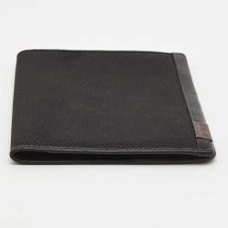 Pre Owned Tumi Black Nylon and Leather Bifold Passport Holder