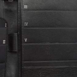 Tumi Black Leather Zip Around Clutch Organizer