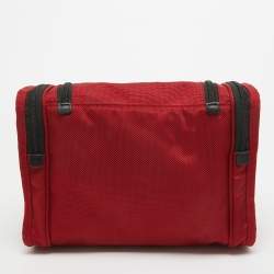 Pre Owned TUMI Red/Black Nylon Hanging Travel Kit