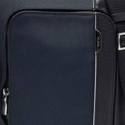 Pre Owned TUMI Blue/Black Nylon and Leather Arrive Olten Messenger Bag 