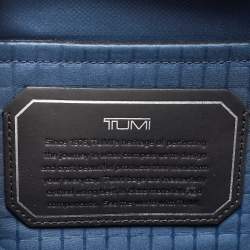 Pre Owned TUMI Blue/Black Nylon and Leather Arrive Olten Messenger Bag 
