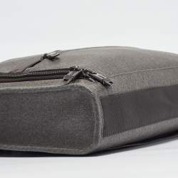 TUMI Grey/Brown Coated Canvas and Leather Alpha 2 Slim Deluxe Portfolio Bag