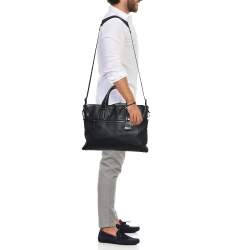 Pre Owned TUMI Black Leather Beacon Hill Slim Briefcase Bag