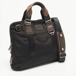 Pre Owned TUMI Black Balistic Nylon Leather Laptop Bag