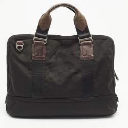 Pre Owned TUMI Black Balistic Nylon Leather Laptop Bag