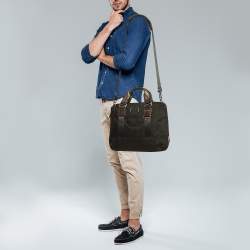 Pre Owned TUMI Black Balistic Nylon Leather Laptop Bag