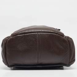 TUMI Dark Brown/Black Leather Clayton Backpack