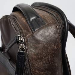TUMI Dark Brown/Black Leather Clayton Backpack