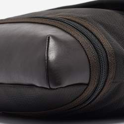 Pre Owned TUMI Black/Brown Nylon and Leather Alpha Bravo Beale Messenger Bag