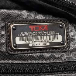 Pre Owned TUMI Black/Brown Nylon and Leather Alpha Bravo Beale Messenger Bag
