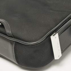 TUMI Black Nylon and Leather Hannover Slim Briefcase