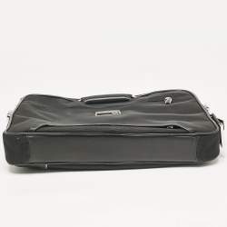 TUMI Black Nylon and Leather Hannover Slim Briefcase