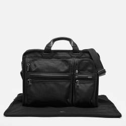 TUMI Black Nylon Organizer Laptop Briefcase