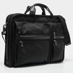 TUMI Black Nylon Organizer Laptop Briefcase