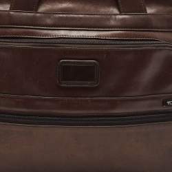 Pre Owned TUMI Brown Leather Alpha Slim Briefcase